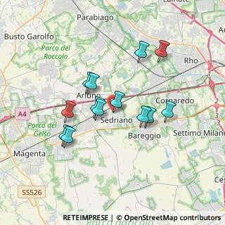 Mappa Via Gioacchino Rossini, 20018 Sedriano MI, Italia (3.02846)