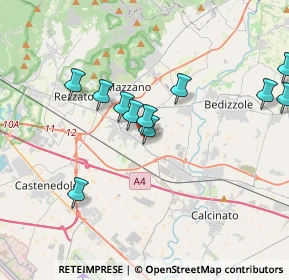 Mappa Via Giovanni Boccaccio, 25080 Mazzano BS, Italia (3.66727)