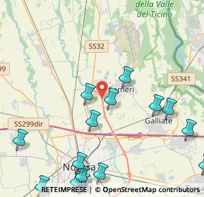 Mappa Tangenziale Est, 28062 Cameri NO, Italia (5.8675)