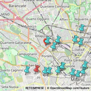 Mappa Via Lorenzo Bartolini, 20157 Milano MI, Italia (2.87176)