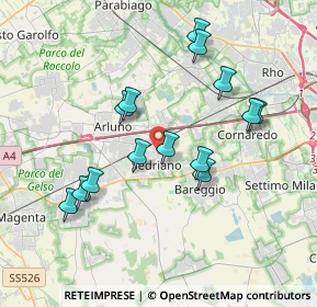 Mappa Via Kennedy, 20018 Sedriano MI, Italia (3.53286)