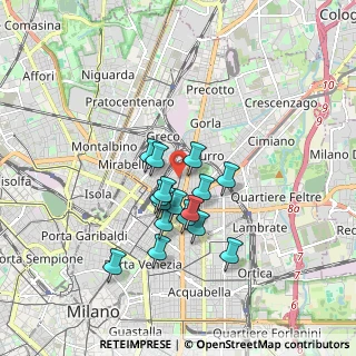 Mappa Via Oxilia Nino, 20127 Milano MI, Italia (1.3625)