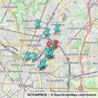 Mappa Via Oxilia Nino, 20127 Milano MI, Italia (1.37923)