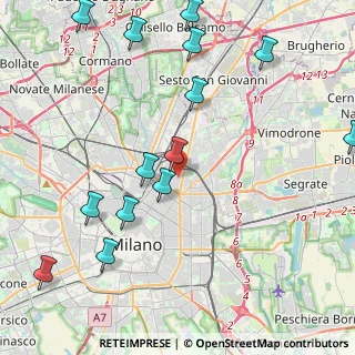 Mappa Via Nino Oxilia, 20125 Milano MI, Italia (5.18929)