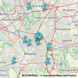 Mappa Via Oxilia Nino, 20127 Milano MI, Italia (3.66909)