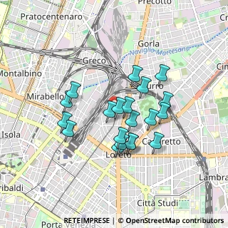 Mappa Via Oxilia Nino, 20127 Milano MI, Italia (0.7265)