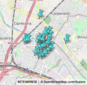 Mappa Piazza Erminio Ferretto, 30174 Mestre VE, Italia (0.542)