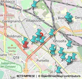 Mappa Via Giuseppe Cuzzi, 20155 Milano MI, Italia (1.1145)