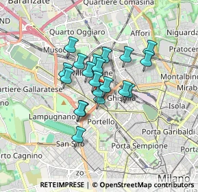 Mappa Via Giuseppe Cuzzi, 20155 Milano MI, Italia (1.161)