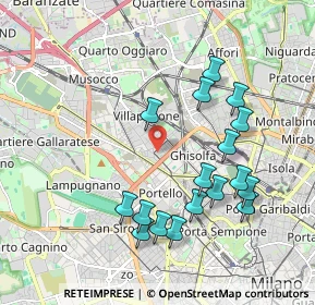 Mappa Via Giuseppe Cuzzi, 20155 Milano MI, Italia (1.97412)