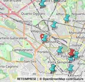 Mappa Via Giuseppe Cuzzi, 20155 Milano MI, Italia (2.72286)