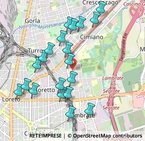 Mappa Via Privata Deruta, 20132 Milano MI, Italia (0.9935)