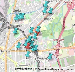 Mappa Via Privata Deruta, 20132 Milano MI, Italia (0.972)