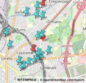 Mappa Via Privata Deruta, 20132 Milano MI, Italia (1.1595)