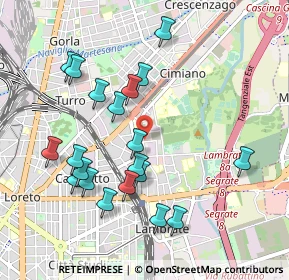 Mappa Via Privata Deruta, 20132 Milano MI, Italia (0.9895)