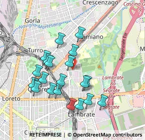 Mappa Via Privata Deruta, 20132 Milano MI, Italia (0.861)