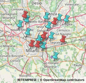 Mappa Via Privata Deruta, 20132 Milano MI, Italia (5.91389)