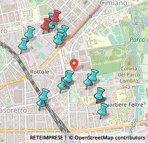 Mappa Via Privata Deruta, 20132 Milano MI, Italia (0.509)