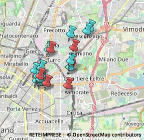 Mappa Via Privata Deruta, 20132 Milano MI, Italia (1.555)