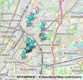 Mappa Via Privata Deruta, 20132 Milano MI, Italia (1.59)