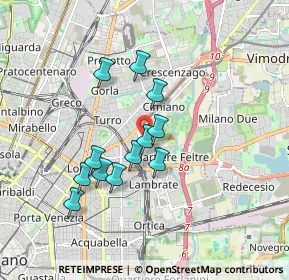 Mappa Via Privata Deruta, 20132 Milano MI, Italia (1.45917)