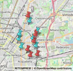 Mappa Via Privata Deruta, 20132 Milano MI, Italia (1.645)