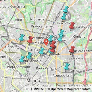 Mappa Via Melchiorre Gioia, 20125 Milano MI, Italia (1.87688)