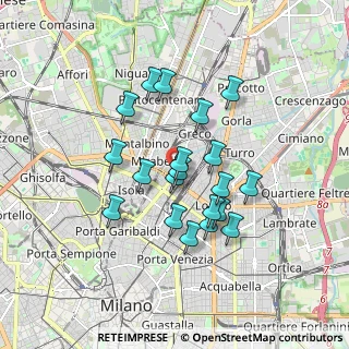Mappa Via Melchiorre Gioia, 20125 Milano MI, Italia (1.4625)