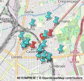 Mappa Via Tolmezzo angolo, 20132 Milano MI, Italia (0.801)