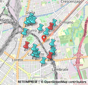 Mappa Via Tolmezzo angolo, 20132 Milano MI, Italia (0.7875)