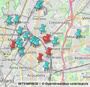 Mappa Via Tolmezzo angolo, 20132 Milano MI, Italia (1.989)