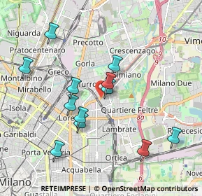 Mappa Via Tolmezzo angolo, 20132 Milano MI, Italia (1.85417)
