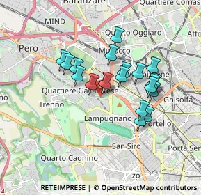 Mappa Via Benedetto Croce, 20151 Milano MI, Italia (1.4055)