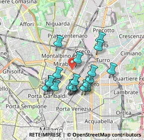 Mappa Via Privata Meina, 20125 Milano MI, Italia (1.433)