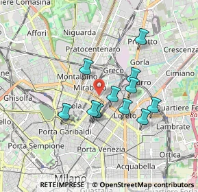 Mappa Via Privata Meina, 20125 Milano MI, Italia (1.44182)