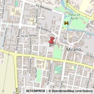 Mappa Via dei Pensieri, 11B, 30035 Mirano, Venezia (Veneto)