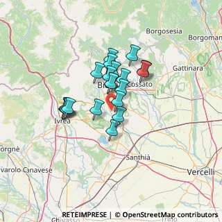Mappa Cascina Zeppe, 13882 Cerrione BI, Italia (9.6495)
