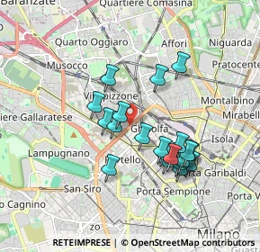 Mappa 20155 Milano MI, Italia (1.551)