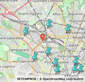 Mappa 20155 Milano MI, Italia (2.81636)