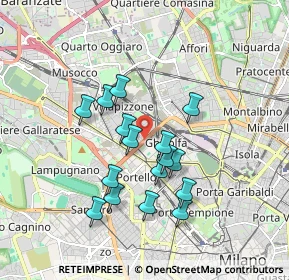 Mappa 20155 Milano MI, Italia (1.54938)