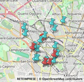 Mappa 20155 Milano MI, Italia (1.738)