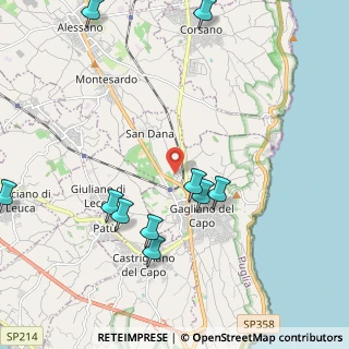 Mappa Via industria area PIP lotto, 73034 Gagliano del Capo LE, Italia (2.82364)