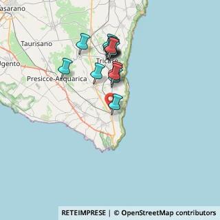 Mappa Via del Commercio Zona P.I.P, 73034 Gagliano del Capo LE, Italia (7.22133)