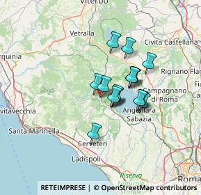 Mappa Via Vincenzo Tittoni, 00066 Manziana RM, Italia (9.51563)