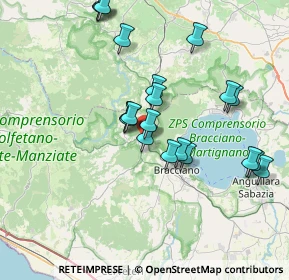 Mappa Via Vincenzo Tittoni, 00066 Manziana RM, Italia (7.6085)