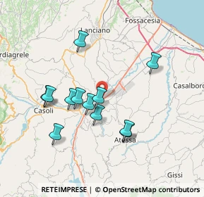 Mappa Via degli Orti, 66041 Atessa CH, Italia (6.97)