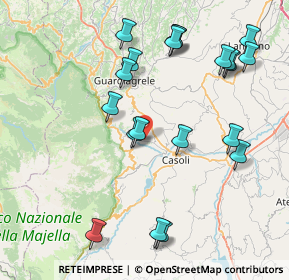 Mappa Contrada Limiti di Sotto, 66010 Palombaro CH, Italia (9.3415)