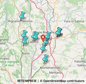 Mappa CAP, 00065 Fiano Romano RM, Italia (5.55833)