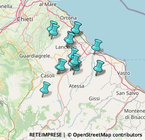 Mappa Via Piazzano SP 119 Km. 15+100, 66041 Atessa CH, Italia (9.87313)