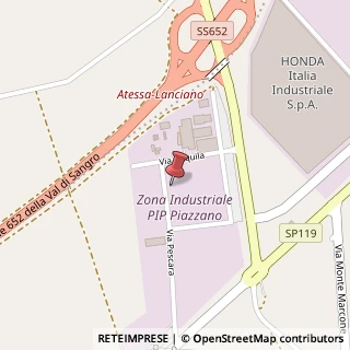 Mappa Via Pescara, 42, 66041 Atessa, Chieti (Abruzzo)
